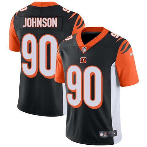 Nike Bengals #90 Michael Johnson Black Team Color Men's Stitched NFL Vapor Untouchable Limited Jersey - Click Image to Close